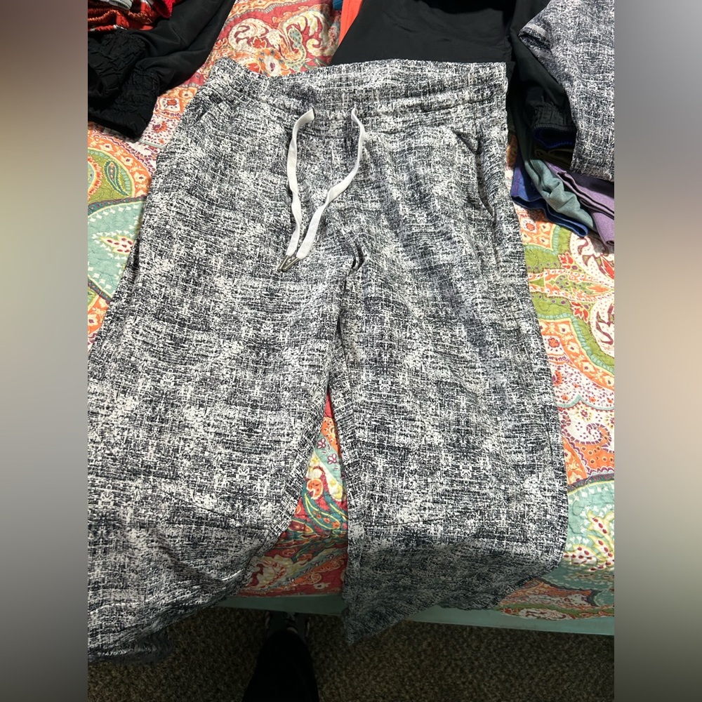 Men's Black and White Jogger Pants